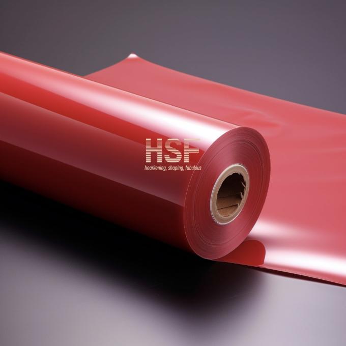 50Î¼m Red Cast Polypropylene Film product sample showing vibrant red color and smooth surface